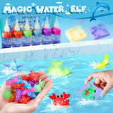 AKMADM Magic Water Elf Toy Kit for Kids - Aqua Fairy Water Gel Kit - 20 Colors*60ml Squishy Maker Set - 18 Shape Molds - Arts & Crafts Water Elf Creation kit - Children's DIY Marine Life (20 Colors) AKMADM