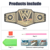 DIY 5D Diamond Painting Belt Ornament Kit – Champion Style Desktop Decor for Men & Women, Diamond Art Craft Table Decoration antor