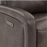 Watson & Whitely Recliner Chair, Zero Wall Reclining Sofa Chair W Power Headrest Type-C Charger, Small Faux Leather RV Recliners Home Theater Seating for Living Room, Chocolate Watson & Whitely