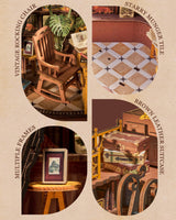 Rolife DIY Book Nook Kit Silent Corner Study, 3D Puzzles Creative British Bookend Bookshelf Decor for Adults, Tiny House Miniature Kits Model Building Kits, DIY Crafts/Gifts for Teens & Book Lovers Rolife