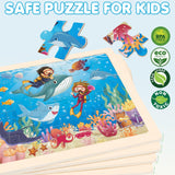 4 Packs Puzzles for Kids Ages 4-6, Wooden Animals Jigsaw Puzzles for Toddlers Ages 2-4, Preschool Educational Puzzles Boards Toys Gifts for 3 4 5 6 Boys Girls Duchong