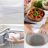 10 Pieces Blank Sublimation Oven Mitts Set Include 2 Sublimation Heat Resistant Oven Gloves 2 Blank Sublimation Hot Pads Pot Holders 2 Towels and 4 Dish Towels for Kitchen Cooking (White) Cunhill