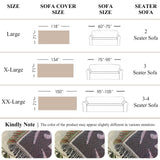 VClife Boho Beige Floral Birds Couch Cover Soft Thick Cotton Linen Farmhouse Sofa Cover for 3 Cushion Couch Sofa, Breathable Non-Slip Sectional Sofa Protector 1 PC Futon L Shpe Slipcover with Tassels VClife