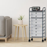 Simple Houseware 8-Drawers Rolling Storage Cart, Chrome Simple Houseware
