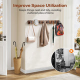 Orapoke Coat Rack Wall Mount 32.3", 2 Pack Rustic Coat Hanger with 8 Black Metal Heavy Duty T Shaped Hooks, Pine Soild Wood Large Coat Hooks Wall Mounted for Entryway, Living Room, Bathroom Orapoke