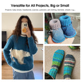 Guclud Interchangeable Circular Knitting Needles Set 4-inch Round Metal Knitting Needles Sizes US 2.5, 3, 4, 5, 6, 7, 8, 9, 10, 10.5, 11, 13, 15 with 4 Cords, Accessories and Case GUCLUD