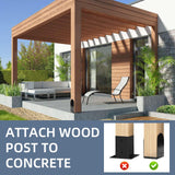 Rasugarlary 4"x 4" Post Base, 4Pcs Post Anchor Base (Internal 3.5 x 3.5") Adjustable 201 Steel Post Bracket for Wood Post Pavilion Deck Porch Handrail Railing Support Decorate Rasugarlary