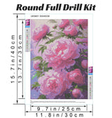 Hestarcul 5D Flower Diamond Painting Kits 3 Pack,Diamond Art Kits for Adults,Paint with Diamonds Round for Gift,Wall Decor (Flower) Hestarcul