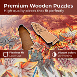 Crafthub Harry Potter Wooden Puzzles for Adults – A3 Size with 155 Pieces Wood Puzzles – Hogwarts Castle – Jigsaw Puzzles with Unique Shapes – 10.8" x 11.9" CRAFTHUB