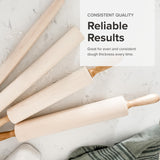 Frieling Crafted In The USA Maple Rolling Pin - Classic Baker Straight - 2-Inch By 18.5-Inch - Rolling Pin Baking - Precision Rolling Pin - Pin Roller - Wooden Straight Rolling Pin - Dough Roller Frieling