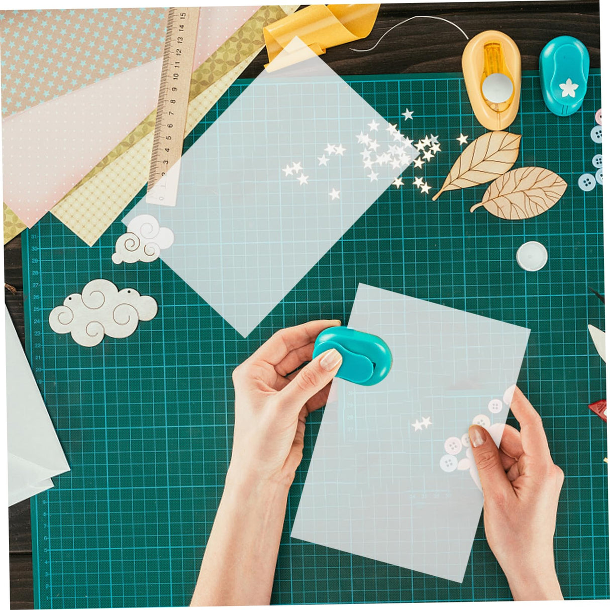 TOPPERFUN Heat Shrinkable Sheets for DIY 5pcs Shrinkable Art Film Paper Craft Making Kindergarten Creative Portable 11.42 x 7.87 Inches Heat Oven Shrinking TOPPERFUN