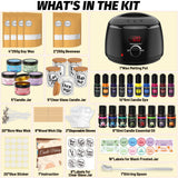 Candle Making Kit for Adults - 43 PCS Complete DIY Candle Making Supplies, Include Wax Melter, 1500G Soy Wax Beeswax, 8 Scents, 10 Dyes, 10 Jars, 20 Wicks & More - Great for Beginner, Home Decoration Candle Aider