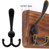 SKOLOO Rustic Wall Mounted Coat Rack: 16" Hole to Hole, Pine Real Wood Plank Wall Coat Rack with 5 Triple Hooks, Farmhouse Coat Hanger Wall Mount for Hanging Backpack Jacket Coat Hat SKOLOO