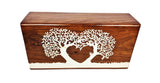 Sunrise Wood Store Wooden Urn For Human Ashes -Wood Urn for Adult Male Female -Tree of Life Wooden Urn for Ashes- Handmade Tree With Heart Engraved Generic