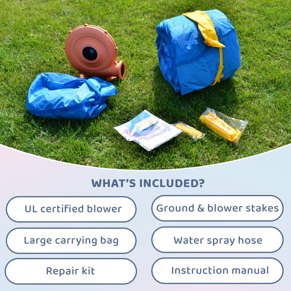 Bounceland Royal Palace Inflatable Bounce House, with Long Slide, Large Bouncing Area, Basketball Hoop and Sun Roof, 13 ft x 12 ft x 9 ft H, UL Strong Certified Blower, Castle Kids Party Theme Bounceland