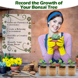 Bonsai Tree Kit, Wooden Bonsai Starter Kit, Coolrunner Bonsai Tree Starter Kit, Mini Bonsai Plant Growing Kit with Seeds Packets, Soil Discs, Jute Bags, Plant Markers, Gardening Tools etc (No Seeds) Coolrunner