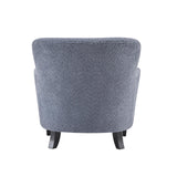 Christopher Knight Home Winnie Boucle Upholstered Wingback Accent Chair and Ottoman Footrest, Living Room Lounge Chair and Ottoman Set, Bedroom Comfy Reading Chair with Footrest Stool, Dusty Blue Christopher Knight Home