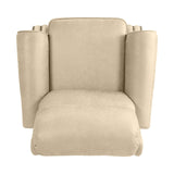 Domesis Cortez - Distressed Faux Leather Push Back Recliner Chair, Latte Tan Domesis