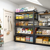 DurayLoly 5-Tier Storage Shelves, 1980LBS Adjustable Pantry Shelves, Metal Shelving Unit for Storage, Kitchen, Pantry, Closet, Laundry, Garage, 72.06" H x 35.55" W x 15.76" D DurayLoly