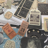 TIYPKE 200pcs Aesthetic Stickers - Vintage Scrapbook Stickers for Journaling, Bullet Journals, Scrapbooking, Space & Moon Themes SIGUJAYGE