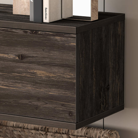 Atelier Mobili Floating TV Stand, 70 inch TV Stand for 75 inch TV, Floating TV Stand Wall Mounted, Floating Entertainment Center, TV Stands for Living Room, Black TV Stand (Black Oak) ATELIER MOBILI THE LEADER OF THE INTERCHANGEABLE FURNITURE