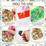 INCOK Diamond Art Refrigerator Magnets - 16 PCS Horse Diamond Painting Fridge Magnet Stickers Kits DIY Refrigerator Diamond Art Craft for Adult Beginners Home Decors Christmas Gift Horse Lover INCOK