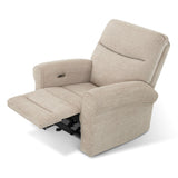 MCombo Power Wall Hugger Recliner Chair for Small Space RV Living Room, USB & USB-C Charging Ports, Modern Rolled Arm Recliner, Fabric PR630 (Beige) MCombo