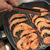 Mr.Art Ash Wood Toaster Kitchen Tongs (4-Pack), 10" Length - Ultra Grip, Ideal for Toast, Fruits, Bread & Pickles - Made in Europe (Walnut) Mr.Art Wood