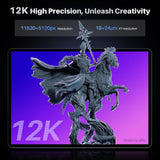 ELEGOO Saturn 4 Ultra 12K MSLA Resin 3D Printer, Smart Mechanical Sensor, Fast Printing Up to 150mm/h, AI Camera, WiFi Cluster Printing, Automatic Leveling, Large Printing Size 218.88*122.88*220mm³ ELEGOO