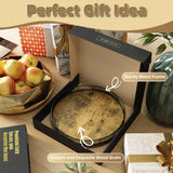 HGF Farmhouse 10" Lazy Susan Turntable Organizer for Table Top, Round Wooden Lazy Susan for Cabinet Kitchen Decor Centerpieces Coffee Table, Storage Condiments Spices, Bathroom Vanity Tray for Soap HGF