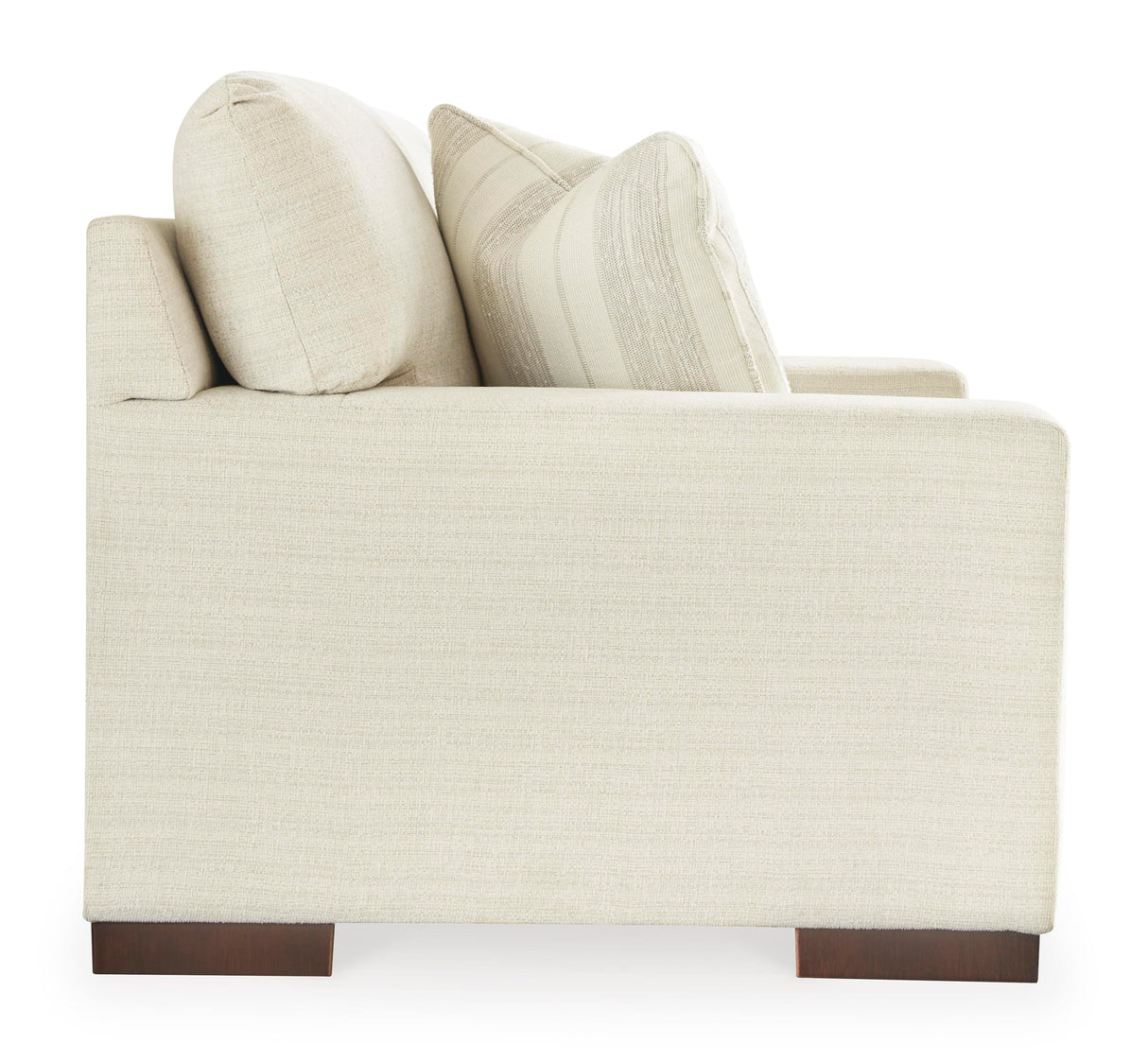 Signature Design by Ashley Maggie Contemporary Upholstered Loveseat with Accent Pillows, Off-White Signature Design by Ashley