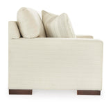 Signature Design by Ashley Maggie Contemporary Upholstered Loveseat with Accent Pillows, Off-White Signature Design by Ashley