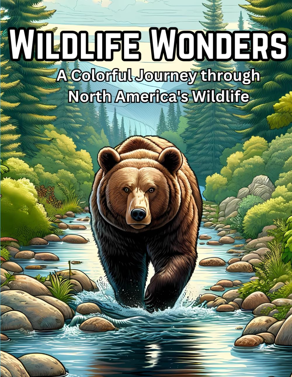 Wildlife Wonders: A Colorful Journey through North America's Wildlife (Wildlife Wonders Coloring Books) Majosta