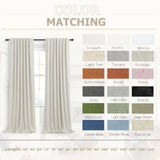 KOUFALL 108 Inch Curtains,Blackout Linen Textured 9 FT Black Out Room Darkening Living Room Drapes 108 Inches Long 2 Panels KOUFALL