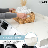 Ilyapa Washer Dryer Countertop - 27.5 x 54 inch Laundry Countertop, Washer and Dryer Covers for The Top, Laundry Room Organization and Storage, Carrera Marble High Pressure Laminate with Backsplash Ilyapa