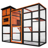 Petsfit Outdoor Catio 4 Tries, 2 Resting Room, 4 Platforms and Waterproof Roof, Catio Outdoor Cat Enclosure Petsfit