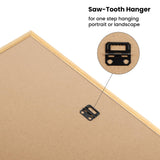 upsimples 16x24 Picture Frame Natural 3 Pack, Scratch-Proof Poster Frames 16 x 24 for Photo Gallery - Slide-In Strips, Horizontal or Vertical Wall Mounting upsimples