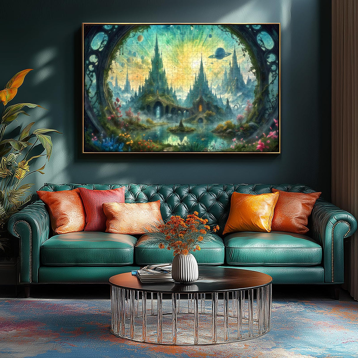 Science Fiction Landscape Jigsaw Puzzles for Adults Fantasy 1000 Piece Puzzle for Adults with Letters on Back Challenging Family Puzzle Games Gift Finished Puzzle Size is （26.75 x 19.75） MINIWAN