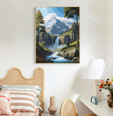 Offito Paint by Numbers Kit for Adults- Waterfall Landscape Adult Paint by Number Kits on Canvas for Beginners, Mountain Scenery DIY Acrylic Oil Number Painting Kits for Home Decor Gift 16"x20" Offito