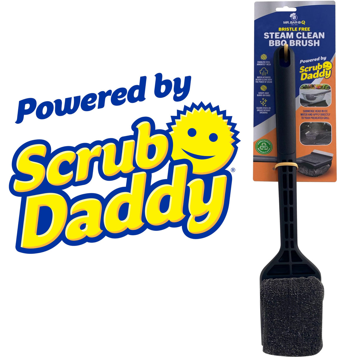 Mr. Bar-B-Q Steam Clean BBQ Brush Powered by Scrub Daddy Mr. Bar-B-Q