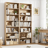 FACBOTALL 82" Tall Bookshelf, 7-Tier Open Shelves Bookcase, Freestanding Display Storage Shelves, Tall Bookcase Home Decor Furniture for Home Office, Living Room, Bedroom, Light Oak FACBOTALL