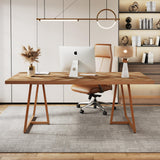 Tribesigns Farmhouse Dining Table for 6 to 8, 70.9 Inch Rectangular Wood Kitchen Table with Heavy Duty Wooden Legs, Industrial Dinner Table for Dining Room, Living Room, Walnut Tribesigns