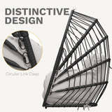 DWVO Wicker Swing Egg Chair 300lbs Capacity - Foldable Hanging Hammock with Cushions & Stand, Indoor/Outdoor Patio Swing Chair for Bedroom, Garden, Balcony (Grey) DWVO