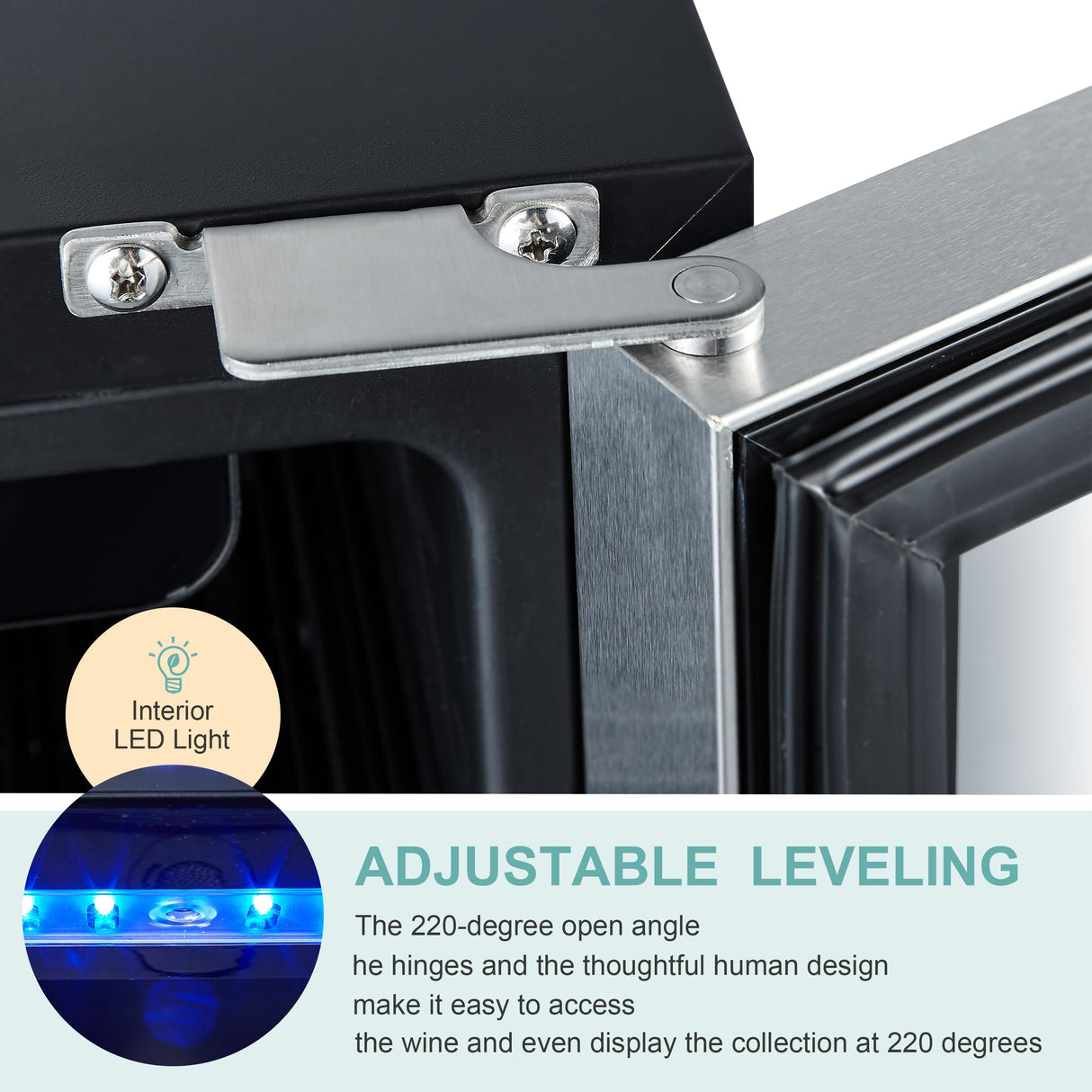 Beverage Refrigerator, Phiestina15 Inch 96 Cans Beverage Cooler Small Wine Fridge Built-in or Freestanding with Auto Defrost,Glass Door & Removable Shelves for Drink Sodas Beer Wine Phiestina