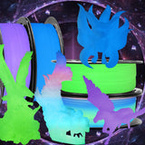 BBLIFE Glow in Dark PLA 3D Filament Bundle, 4 Popular Dark Luminous Colors: Glowing in Dark Green, Purple, Blue, Rainbow, Each Spool 0.25kg, 4 Spools, Total 1.75mm 1KG Fluorescent 3D Printer Material Bblife