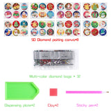 MEIEST 48 PCS Colorful Christmas Art Diamond Envelope Seals Kits,5D DIY Diamond Painting Mosaic Stickers by Numbers Crafts Set for Kids and Adults,Creative Handmade Art Craft Gift MEIEST