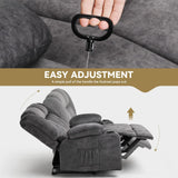 COMHOMA Manual Recliner Couch，Fabric Reclining Sofa Chair with Cup Holders, Upholstered ReclinerChair Set with Side Pockets Suitable for Living Room Furniture (2) COMHOMA