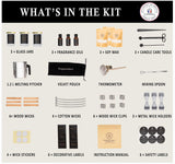 Fragranthetic Luxury Candle Making Kit for Adults | DIY Soy Candle Making Kit with Glass Jars, Wood Candle Wicks, Cotton Wicks & Candle Accessory Set Fragranthetic