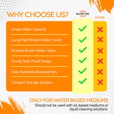 ILLAY CO. Paint Brush Cleaner - Silicone Brush Cleaner with Rinse Bowl | Upgraded 3-in-1 Paint Brush Holder and Cleaner Tool for Acrylic Painting | Best Painting Tool for Artists | Gift for Art Lovers ILLAY CO.