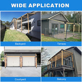 15° Angled Pergola Kit 4x4(Inner 3.64x3.64), 2PC 3-Way Slanted Pergola Roof Bracket, Post Base-Lean Corner Bracket Kit-DIY Gazebo Brackets-Hardware Kit for Outdoor Wood Beams Sunroom Carport Cabin Vlaeng